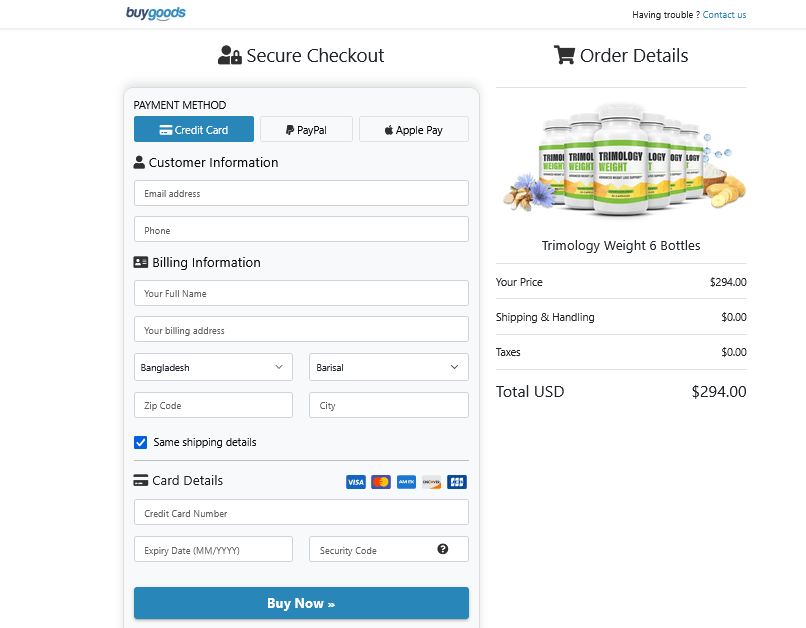 Trimology Order Form